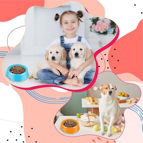 35 Pcs Puppy Dogs Birthday Party Supplies Plastic Dog Bowls Bulk Reusable Food Feeding Water Pet Bowl for Cat Paw Party Favor (7 Colors) in Saudi Arabia