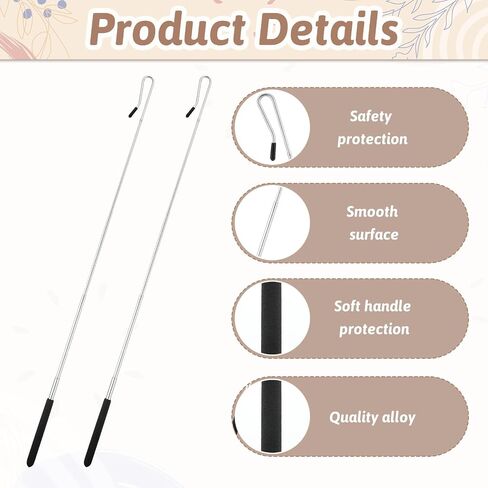 2 Pack 8-21 Inch Puppet Handles Arm Control Rod Extendable Hand Puppet Stick Adjustable Metal Puppets Rod Accessory Tools for Small and Large Puppets in Saudi Arabia
