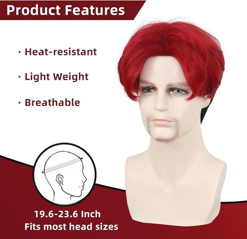 NIUOBYS Short Blonde Pink Blue Weird style Cosplay Wig with Bandana and Glasses for Women Costume Party and Halloween in Kuwait