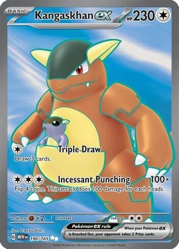 Pokemon - Kangaskhan ex 190/165 - Pokemon 151 - Full Art Ultra Rare - Single Card in Saudi Arabia