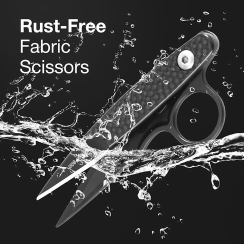 Premium Fabric Scissors for Cutting Clothes, Small Multi-Purpose Stainless Sewing Leather Dressmaking, Professional Crafting Shears Microcrystalline Steel Shears Office Cutting Tools (Black) in Saudi Arabia