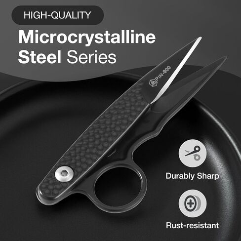 Premium Fabric Scissors for Cutting Clothes, Small Multi-Purpose Stainless Sewing Leather Dressmaking, Professional Crafting Shears Microcrystalline Steel Shears Office Cutting Tools (Black) in Saudi Arabia