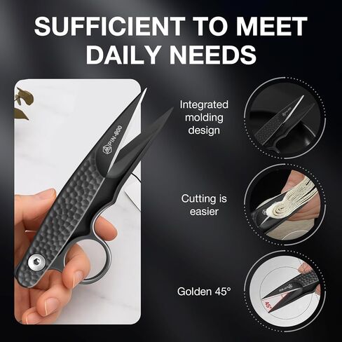 Premium Fabric Scissors for Cutting Clothes, Small Multi-Purpose Stainless Sewing Leather Dressmaking, Professional Crafting Shears Microcrystalline Steel Shears Office Cutting Tools (Black) in Saudi Arabia