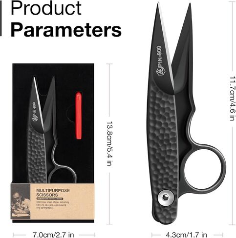Premium Fabric Scissors for Cutting Clothes, Small Multi-Purpose Stainless Sewing Leather Dressmaking, Professional Crafting Shears Microcrystalline Steel Shears Office Cutting Tools (Black) in Saudi Arabia