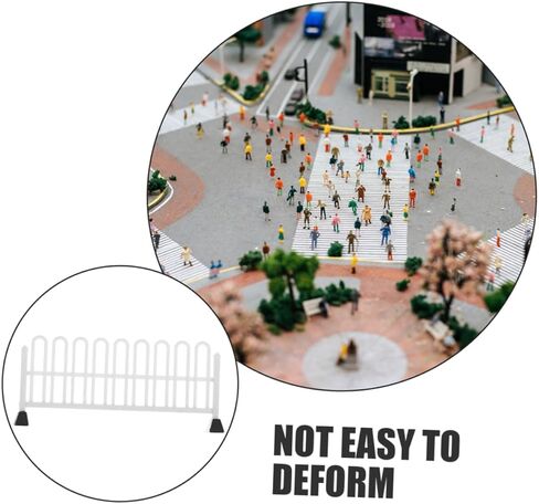 8pcs حواجز الطرق المرورية المصغرة التي تم تعيينها للبنين والبنات دور العلامات المرورية وموديلات السياج للمشاريع الإبداعية in Kuwait