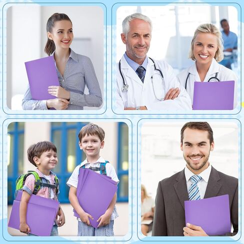 24 PCS أصفر مجلدات بلاستيكية ثقيلة 2 جيب مجلد ملف ملاءمة حجم الرسالة لمدرسة المنزل in Kuwait