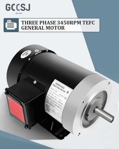 Electric Motor 3HP 3450RPM General Purpose Three Phase Motor 230V/460V CW/CCW 5/8" Shaft diameter TEFC 2Pole 60HZ in Saudi Arabia