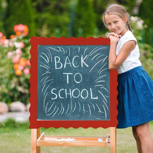60pt Shine Scalloped Bulletin Border-Border-Border Red Border ، Red Red Trim Decorative Roll for Champaring ، School ، Office ، Home in Kuwait