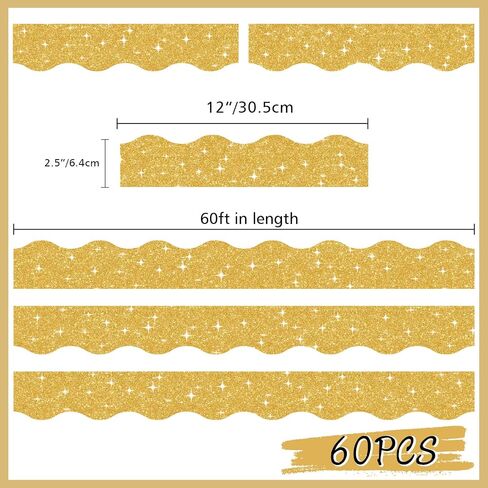 60pt Shine Scalloped Bulletin Border-Border-Border Red Border ، Red Red Trim Decorative Roll for Champaring ، School ، Office ، Home in Kuwait