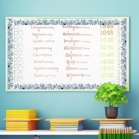Worldbazaar 16 PCS Magnetic Eucalyptus الحدود الأوكالبتوس الفصول الدراسية زخارف السبورة البيضاء 11.8 × 2 بوصة النشرة النباتية الحدود المغناطيس الأوكالبتوس ديكور in Saudi Arabia