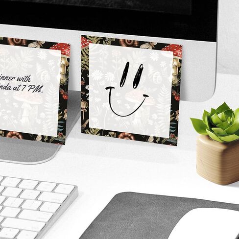 ملاحظات لزجة ، وسدان ، 3 × 3 بوصات ، وسادات الملاحظات ذاتية التوسيق الملونة ، والمناصب السهلة ، والفطر القوي اللطيف ، الفطر الأسود in Kuwait