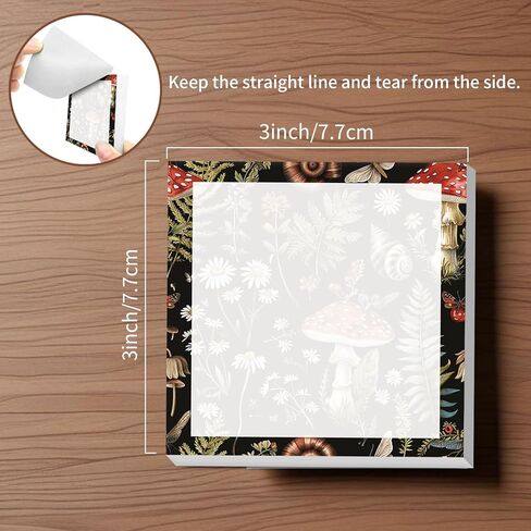 ملاحظات لزجة ، وسدان ، 3 × 3 بوصات ، وسادات الملاحظات ذاتية التوسيق الملونة ، والمناصب السهلة ، والفطر القوي اللطيف ، الفطر الأسود in Kuwait