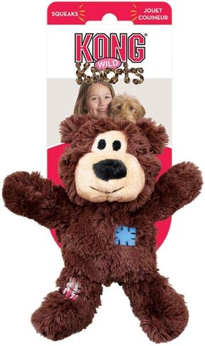 KONG Wild Knots Bear Dog Toy, Medium/Large Colours Vary x 3 in Saudi Arabia