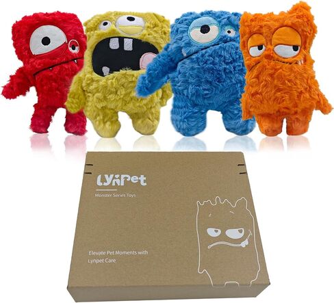 Monster Plush Dog Toy Toy Box مع Squeaker - حيوان محشو المقاومة للمضغ للكلاب الصغيرة والمتوسطة - اللعب التفاعلي والهدية الحضن in Saudi Arabia