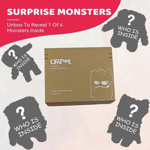 Monster Plush Dog Toy Toy Box مع Squeaker - حيوان محشو المقاومة للمضغ للكلاب الصغيرة والمتوسطة - اللعب التفاعلي والهدية الحضن in Saudi Arabia