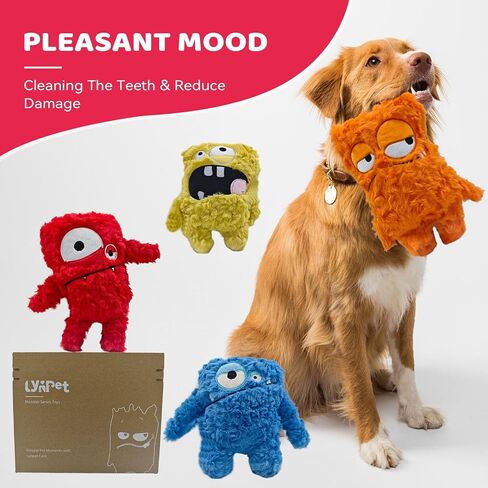 Monster Plush Dog Toy Toy Box مع Squeaker - حيوان محشو المقاومة للمضغ للكلاب الصغيرة والمتوسطة - اللعب التفاعلي والهدية الحضن in Saudi Arabia