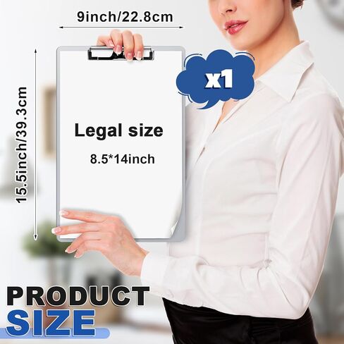 Tenceur 2 Pcs Aluminum Legal Size Clipboard 8.5x14 Inch Metal Clipboard with Metal Clip Heavy Duty High Capacity Durable Suitable for Legal Lawyers and Business School Office Supply in Saudi Arabia