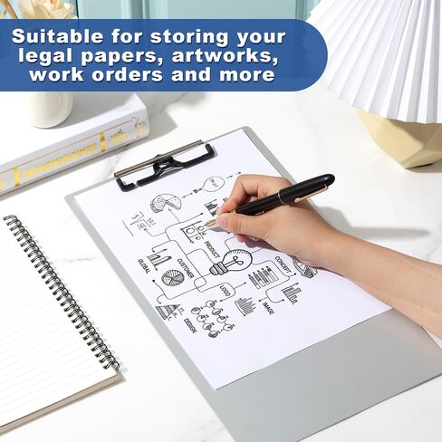 Tenceur 2 Pcs Aluminum Legal Size Clipboard 8.5x14 Inch Metal Clipboard with Metal Clip Heavy Duty High Capacity Durable Suitable for Legal Lawyers and Business School Office Supply in Saudi Arabia
