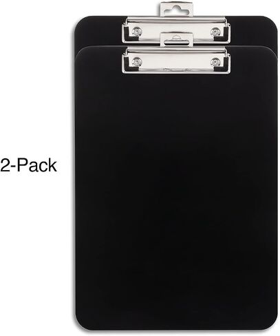 Staples 951060 Plastic Clipboards Black 6/Pack (23143) in Saudi Arabia