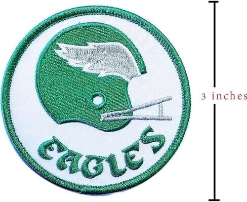 MJSHOP29 Rugby Fans Eagles Circle Logo Patch Embroidery (White) American Football Fan Team Team Iron on Sew on Patch المطرزة in Saudi Arabia