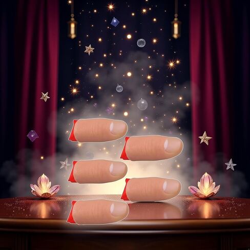 5pcs thumb tip tilk magic tricks fake thumb tip silk vony skagr magic اختفاء حرير مزيف إبهام الإبهام الملحق الساحر والنكات العملية الحيل السحرية الجدة جعل الأشياء تظهر اختفاء in Saudi Arabia