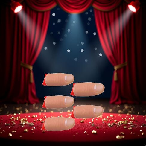 5pcs thumb tip tilk magic tricks fake thumb tip silk vony skagr magic اختفاء حرير مزيف إبهام الإبهام الملحق الساحر والنكات العملية الحيل السحرية الجدة جعل الأشياء تظهر اختفاء in Saudi Arabia