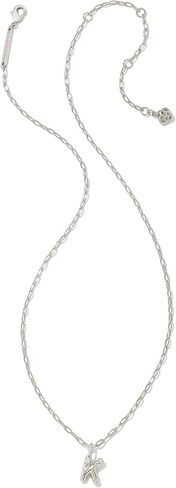 Kendra Scott Crystal Letter Short Pendant Necklace Gold White Cz S One Size in Kuwait