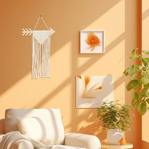 Benecreat 4pcs مخطط الأسهم الخشبية ، حلقات إطار خشب الخشب طوق Macrame فن النسيج Macrame ل Diy Making Home Wall Hanging الزهور ، 0.15 بوصة سمك in Kuwait