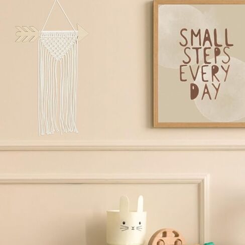 Benecreat 4pcs مخطط الأسهم الخشبية ، حلقات إطار خشب الخشب طوق Macrame فن النسيج Macrame ل Diy Making Home Wall Hanging الزهور ، 0.15 بوصة سمك in Kuwait