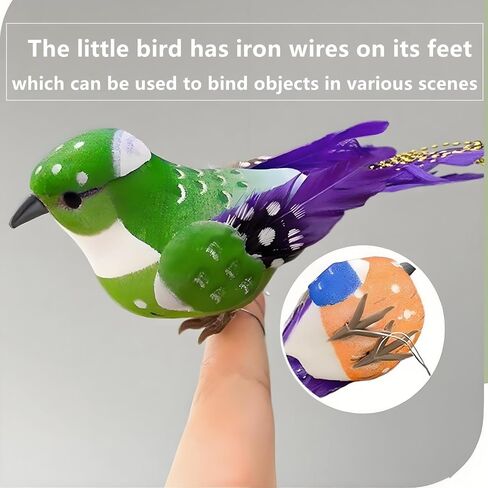 12PCS Realistic Artificial Canary - Handcrafted Foam Dummy Bird, Home Decoration Bird, Suitable for Garden, Home Flower Arrangement, Christmas Tree and Handicraft Decoration (12 pcs) in Saudi Arabia