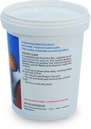 Fitalis Marine Flakes 40g (1.41 أوقية) الأسماك الأسماك الغنية بالمغذيات الممتازة من أجل أحواض السمك البحري ، يعزز نموًا صحيًا in Kuwait