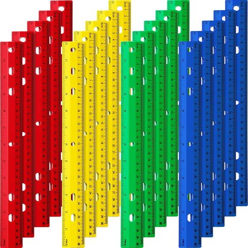 TAOBARY 60 PCS OPERCHNEAR 12 بوصة مسطرة بلاستيكية كبيرة الحاكم عيد الميلاد البلاستيك حاكم مستقيم مع بوصة و centimeters لهدايا عيد الميلاد أكياس الحشائش الحفلات الهالوين in Saudi Arabia