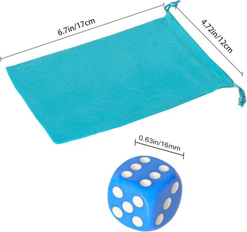 50 Pieces 16mm Colored Dice Set, Bulk Dice in 10 Colors with a Blue Drawstring Storage Bag, 6 Sided Dice for Board Games in Saudi Arabia