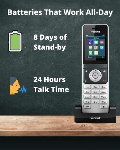 Yealink W76P DECT VoIP Business Cordless Phone System - Global Teck Bundle with W56H Handset and Microfiber Cloth - Requires VoIP Internet Phone Service in Saudi Arabia