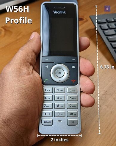 Yealink W76P DECT VoIP Business Cordless Phone System - Global Teck Bundle with W56H Handset and Microfiber Cloth - Requires VoIP Internet Phone Service in Saudi Arabia