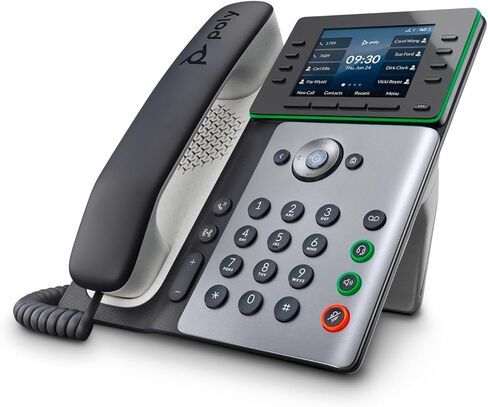 Plantronics Poly Edge E350 IP هواتف مكتب-سهلة التثبيت ، متضمنة Wi-Fi ، مفاتيح 8 خط ، تدعم 32 سطرًا ، بلوتوث للهاتف المحمول والسماعات (متجددة) in Saudi Arabia