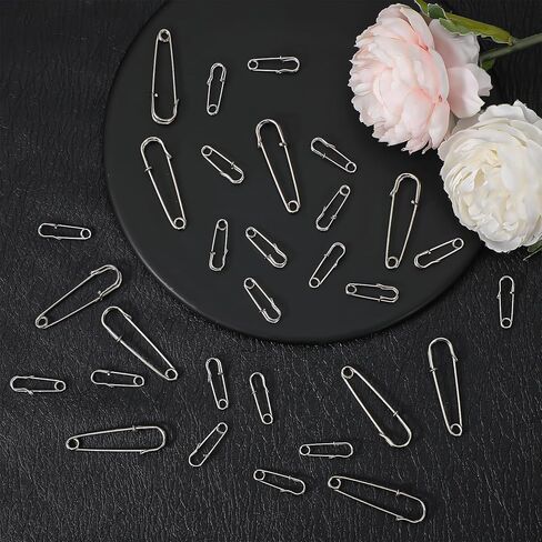 30pcs دبابيس أمان دبابيس خياطة معدنية كبيرة للبطانيات تنانير الحرف بروش صنع نغمة ، شظية in Saudi Arabia