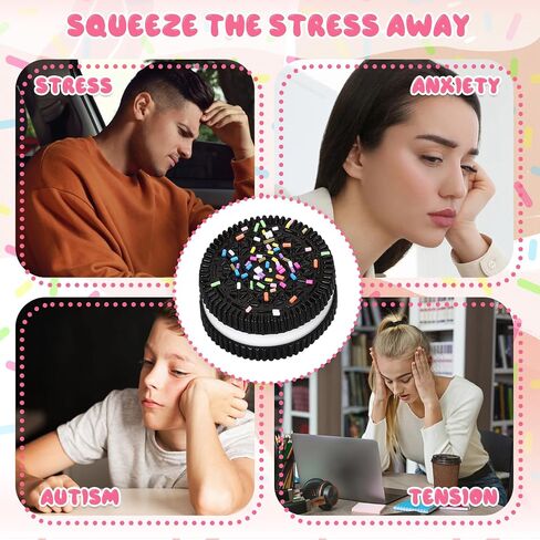 Sticky Cookie Squishy Fidget Toys, Ultra-Soft Taba Squishies for Kids, Stress-Relief Squishy Toys for Adults, Decompression Toys, Party Favors & Stuff for Girls and Boys (4 Pack) in Saudi Arabia