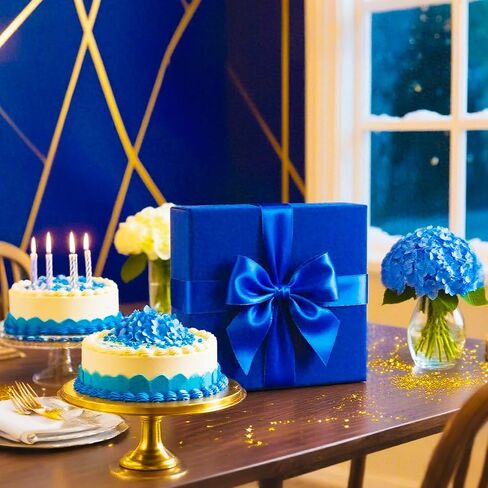 Royal Blue Satin Ribbon 1 1/2 inch, 60 Yards Single Face Fabric Ribbon for Flower Bouquet, DIY Crafts, Gift Wrapping, Wedding, Birthday Party Decoration in Saudi Arabia