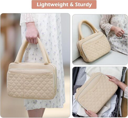 Quilted Bible Cover with Highlighters & Bible Tabs – Book Carrier Case for Women - Gift Box Ready - Book Holder with Pockets for Bible Study Supplies in Saudi Arabia