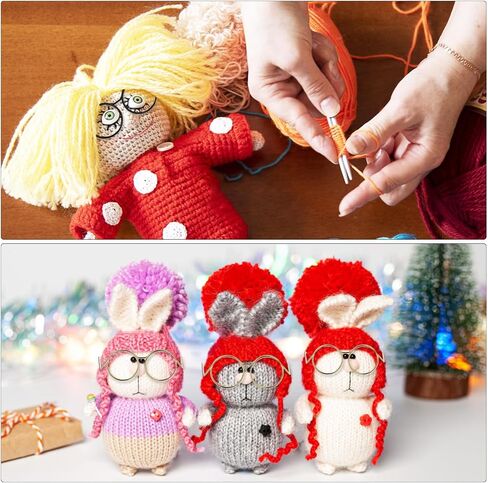 20 Pcs Mini Doll Glasses, Metal Wire Rimmed Eyeglasses Props, 1.37 x 0.98 x 0.55 Inch, Doll Dressing Accessories for Decoration in Saudi Arabia