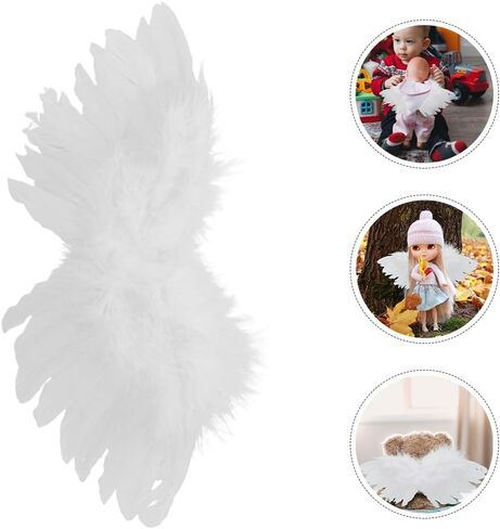 2PCS Doll Wings Small Angel Wings 3D Angel Wing Wing Wings Wings Craft Wings Wings Miniature Angel Wings Props Mini Dolls Miniature Doll Angel Wings in Saudi Arabia