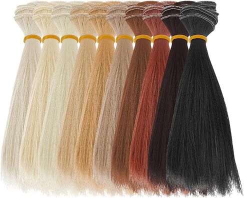 Dicosmetic 10pcs دمية الشعر لحفلات الشعر 100x15.5cm دمية البشر 10 ألوان مستقيمة دمية اصطناعية عالية درجة حرارة الدم دمية دمية تمديدات الشعر مصنع لوازم الفنون in Kuwait