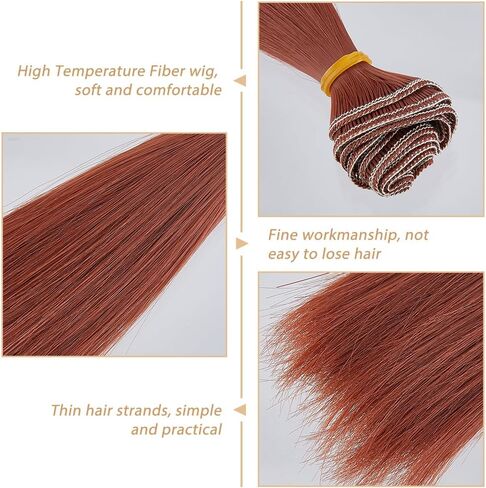 Dicosmetic 10pcs دمية الشعر لحفلات الشعر 100x15.5cm دمية البشر 10 ألوان مستقيمة دمية اصطناعية عالية درجة حرارة الدم دمية دمية تمديدات الشعر مصنع لوازم الفنون in Kuwait
