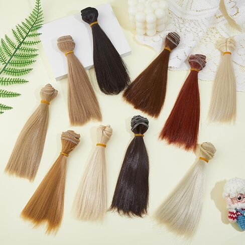 Dicosmetic 10pcs دمية الشعر لحفلات الشعر 100x15.5cm دمية البشر 10 ألوان مستقيمة دمية اصطناعية عالية درجة حرارة الدم دمية دمية تمديدات الشعر مصنع لوازم الفنون in Kuwait