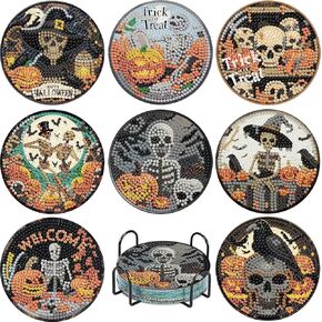 Negekfkx 8 PCS National Park Diamond Art Painting Coasters Coasts ، Coaster With Holder for البالغين ، مجموعات Diy Doy Paint Craft ، 5D Drill Diy Diamon in Kuwait