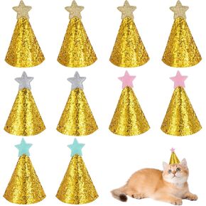 قبعات الحفلات للحيوانات المحشوة 10 أجهزة كمبيوتر عيد ميلاد للكلب/القط قابلة للضبط قبعة الحزب المصغرة للحيوانات المحشوة اللطيفة جرو جرو. in Kuwait