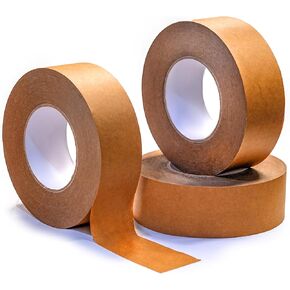 Rams 1.88" X 110 Yards (Pack of 3) Eco-Friendly Kraft Paper Packing Tape, Self Adhesive, Writable, Heavy Duty Packaging Tape for Sealing, Masking, Shipping & Moving Boxes (Total 330 Yards / 984 Ft) in Saudi Arabia