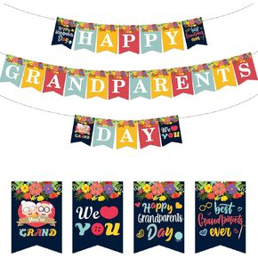 Happy Grandparents Day Banner, NO-DIY Grandparents Day Decorations Banner,Grandma and Grandpa Party Supplies in Saudi Arabia