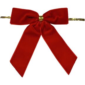 أقواس عيد الميلاد في المخملية 12pcs - أقواس الشريط التلقائية 3.5 بوصة لشجرة عيد الميلاد ، الزهور ، تغليف الهدايا ، زفاف وحفلات ديكور (بورغوندي ، 12 جهاز كمبيوتر) in Kuwait